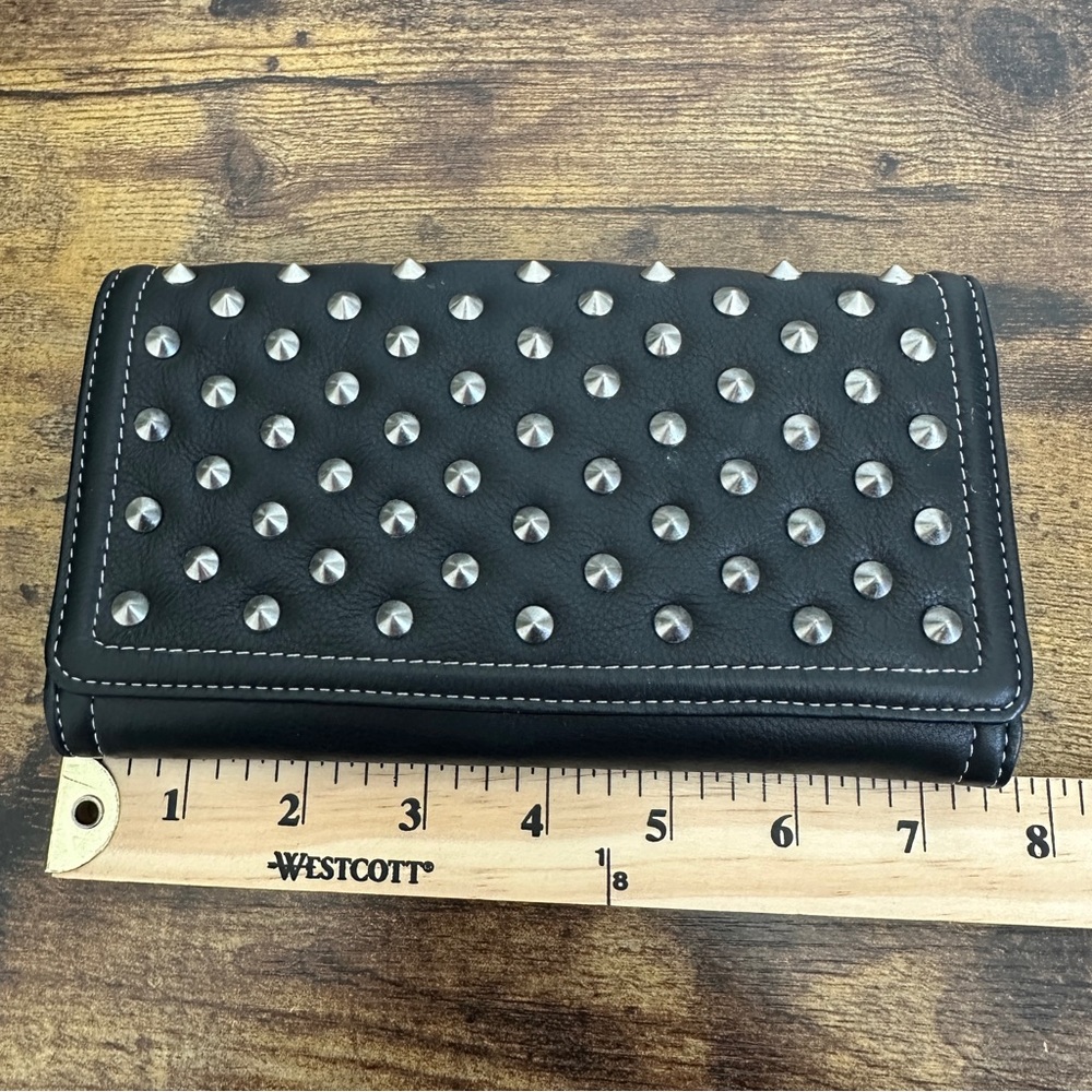 Betsey Johnson Black Studded Wallet - Picture 10 of 15
